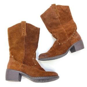 Born | Genuine Leather Suede Half Calf Boots
